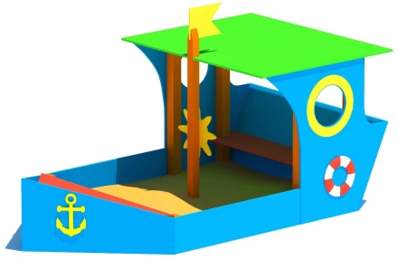 Песочница Кораблик для детской игровой площадки, фото 1