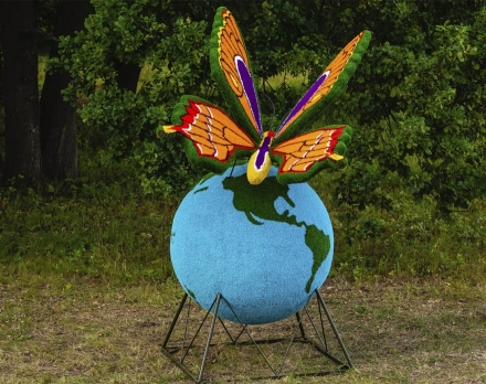 Топиари бабочка Королева III Без земного шара - газон Eco, фото 3