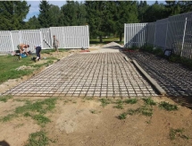 Двускатный навес с металлочерепицей