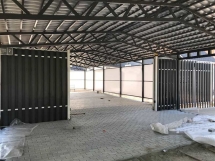 Двускатный навес с металлочерепицей