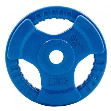 Диск обрезиненный ZSO цветной 3 HANDLE D-26,  2,5 кг, фото 1