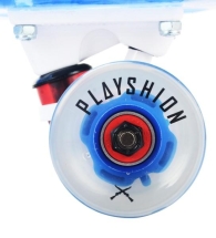 Скейтборд прозрачный Playshion 22″ FS-PS002 со светящимися колесами