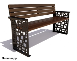 Скамейка уличная Барселона, Лиственница 1,8 м, фото 3