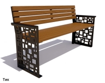 Скамейка уличная Барселона, Лиственница 1,8 м