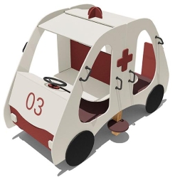 Игровой макет Автобус Скорая помощь ВСТ 5625 для детской площадки, фото 1 Игровой макет Автобус Скорая помощь ВСТ 5625 для детской площадки, фото 1