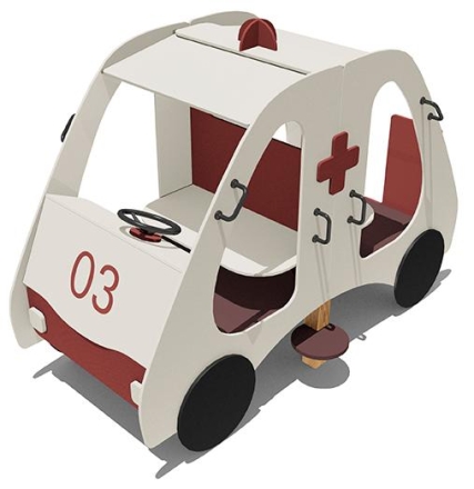 Игровой макет Автобус Скорая помощь ВСТ 5625 для детской площадки, фото 1