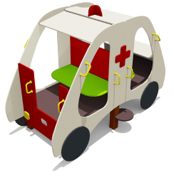 Игровой макет Автобус Скорая помощь ВСТ 5625 для детской площадки, фото 3 Игровой макет Автобус Скорая помощь ВСТ 5625 для детской площадки, фото 3