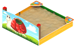 Песочница средняя с ограждением Улитка (Ракушки) - ИО 5.01.02-02, фото 4