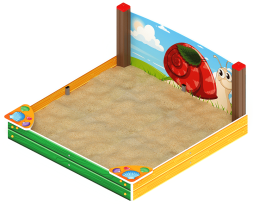 Песочница средняя с ограждением Улитка (Ракушки) - ИО 5.01.02-02, фото 2