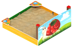 Песочница средняя с ограждением Улитка (Ракушки) - ИО 5.01.02-02, фото 3