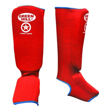 Защита голени и стопы COMBAT SAMBO красные SIC-6131, фото 1