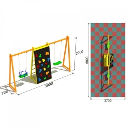 Детские качели Спорт 3.2 для детской площадки, фото 3
