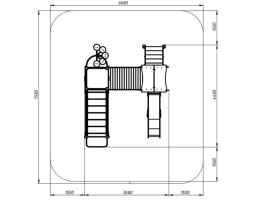 Детская игровая площадка Лукоморье ДИК 2.25.06-01.С H=1200, металлический скат, фото 6