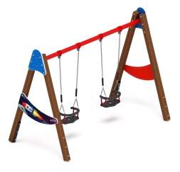 Качели двойные Д2 - ИО 12.Д.01.01.02-П - (Космопорт), фото 2