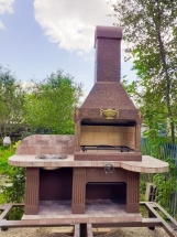Печь № 14 — Печь барбекю с широкой топкой и рабочим столом (или мойкой) Печь № 14 — Печь барбекю с широкой топкой и рабочим столом (или мойкой)