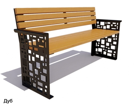 Скамейка уличная Барселона, Лиственница 1,2 м, фото 1