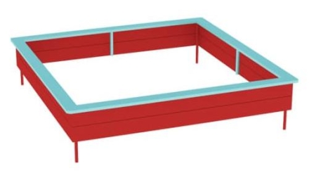 Песочница Стандарт-1 СКИ 042 для детской площадки, фото 1