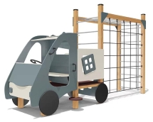 Игровой макет Пожарная машинка ВСТ 5622 с горкой для детской площадки