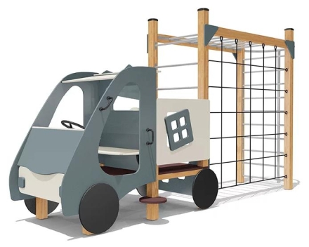 Игровой макет Пожарная машинка ВСТ 5622 с горкой для детской площадки, фото 4