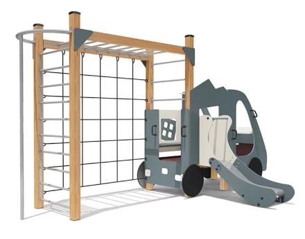 Игровой макет Пожарная машинка ВСТ 5622 с горкой для детской площадки, фото 3