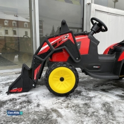 Электромобиль экскаватор-погрузчик A777MP красный, фото 5