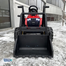 Электромобиль экскаватор-погрузчик A777MP красный, фото 2