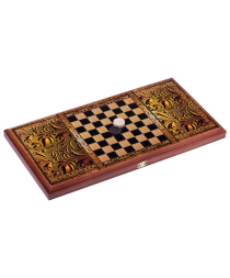 Нарды средние, с деревянными шашками, цветной рисунок, фото 2 Нарды средние, с деревянными шашками, цветной рисунок, фото 2