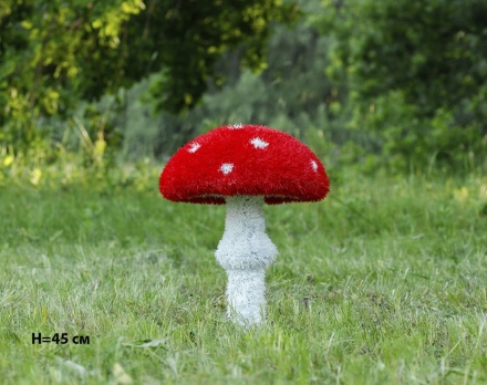 Топиари гриб Мухомор стройный, h=65 см - газон Eco, фото 4