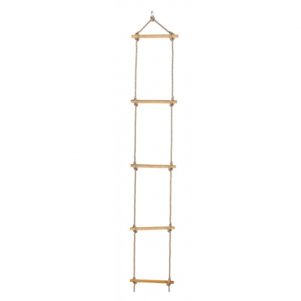 Веревочная лесенка с деревянными ступенями, фото 2