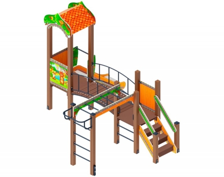 Детская игровая площадка Полянка ДИК 1.16.06-01 Н 750, фото 4