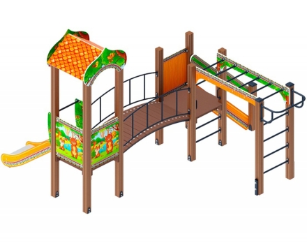 Детская игровая площадка Полянка ДИК 1.16.06-01 Н 750, фото 3