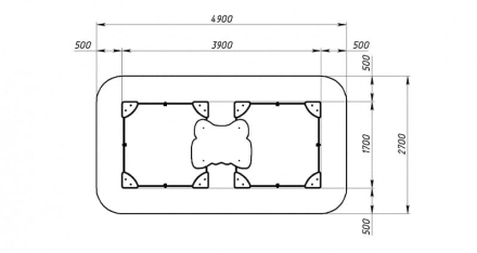 Песочница двойная с навесом Бабочка (Ракушки) - ИО 5.01.07-01, фото 6