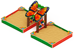 Песочница двойная с навесом Бабочка (Ракушки) - ИО 5.01.07-01, фото 1