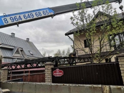 Односкатный навес на четырех опорах, фото 5