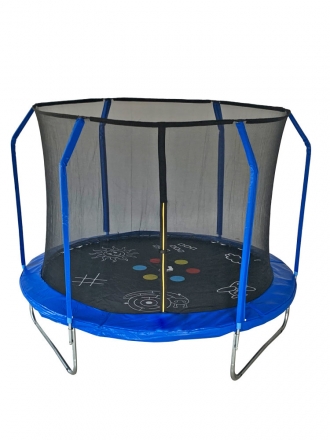 Батут 6FT 1,83м SportElite GAME FR-50-6FT (фиберглас с принтом, защитной сеткой внутрь), фото 1