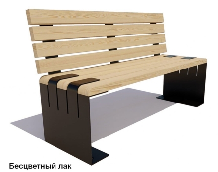 Скамейка уличная «Симферополь» без подлокотников, Лиственница 1,2 м, фото 7