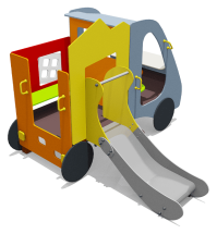 Игровой макет Машинка ВСТ 5621 с горкой для детской площадки