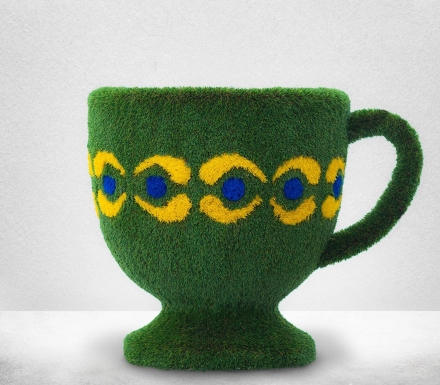 Топиари &quot;Чашка-кашпо орнамент&quot;, фото 1