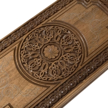 Нарды резные "Армянский узор" с серебром 60, Haleyan Нарды резные "Армянский узор" с серебром 60, Haleyan