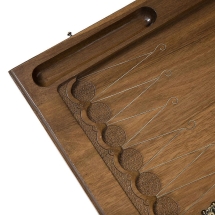 Нарды резные "Армянский узор" с серебром 60, Haleyan Нарды резные "Армянский узор" с серебром 60, Haleyan