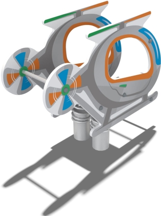 Качели на пружине Вертолёт КЧ043.00 для детской площадки, фото 2