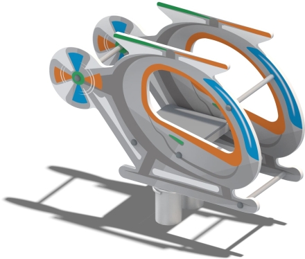 Качели на пружине Вертолёт КЧ043.00 для детской площадки, фото 1