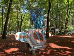 Качели на пружине Вертолёт КЧ043.00 для детской площадки, фото 3 Качели на пружине Вертолёт КЧ043.00 для детской площадки, фото 3