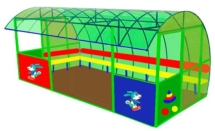 Теневой навес СКТН 04 полукруглый 6х3 м для уличной площадки Теневой навес СКТН 04 полукруглый 6х3 м для уличной площадки