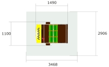 Игровой макет Машинка Такси ИМ252 для детских площадок
