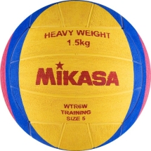 Мяч для водного поло &quot;MIKASA WTR6W&quot; р.5, муж, резина, вес 1500 г, дл. окр.68-71см, жел-син-роз