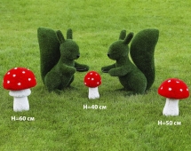 Топиари гриб Мухоморчик, h=50 см - газон Eco