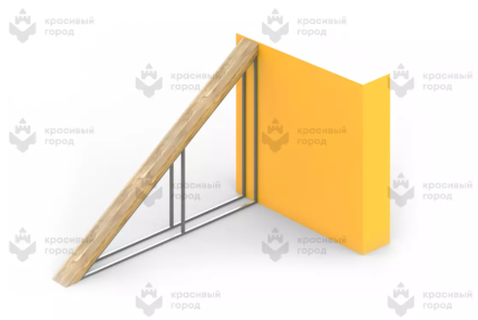 Стена с наклонной доской, фото 1