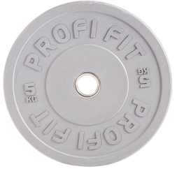 Диск для штанги каучуковый, цветной PROFI-FIT D-51,  5 кг, фото 5