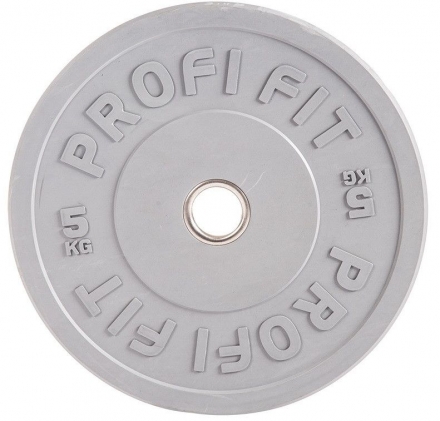 Диск для штанги каучуковый, цветной PROFI-FIT D-51,  5 кг, фото 5